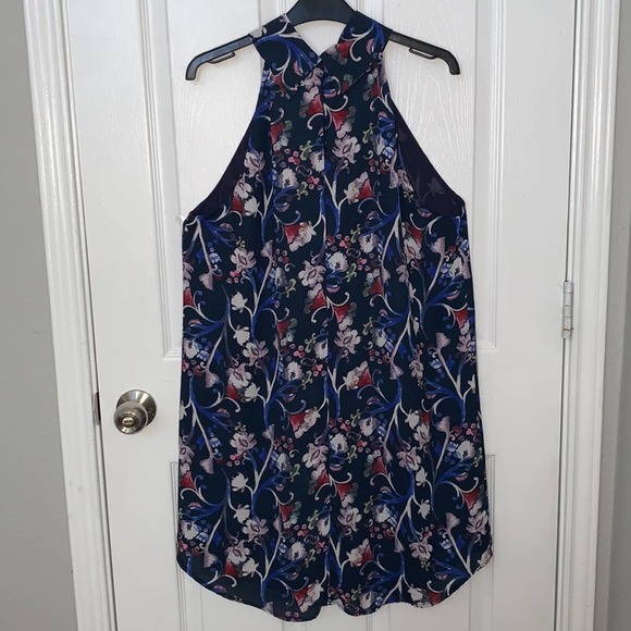 CHARLES HENRY Floral Halter Dress. Size L - Picture 3 of 7